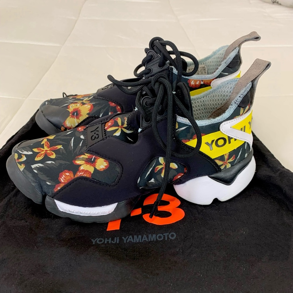 Y-3 Yhogi Yamamoto Floral Stretchable Sneakers size S fits US 5 to US 7.5